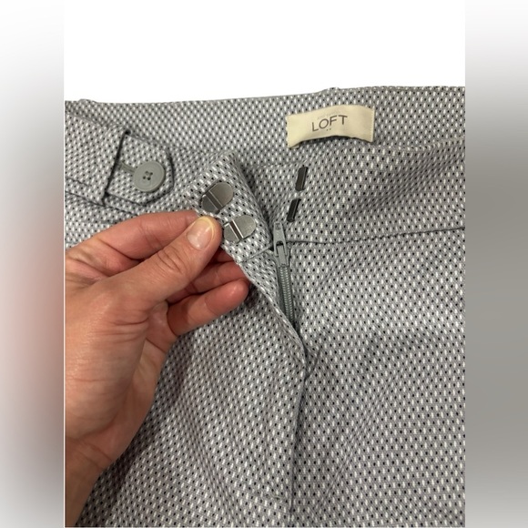 Ann Taylor Loft Original Size 8 houndstooth geometric pattern High Rise - Picture 4 of 10